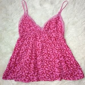 Pink Cheetah Print Camisole Slip Top